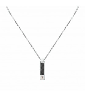 Colar Maserati Aço Prateado...